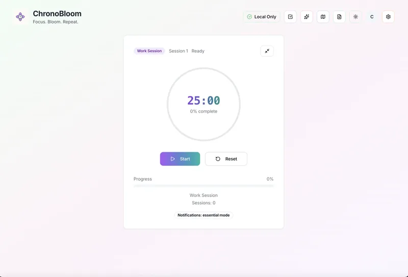 chronoBloom screenshot